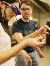 Students analyzing ingredients