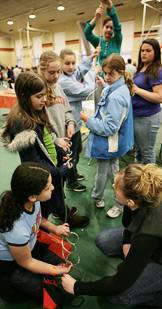 Miniature roller coasters made from plastic tubing