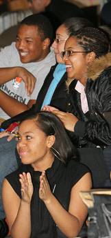 Students seated in Frist