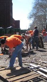 Student-athlete service project at Isles