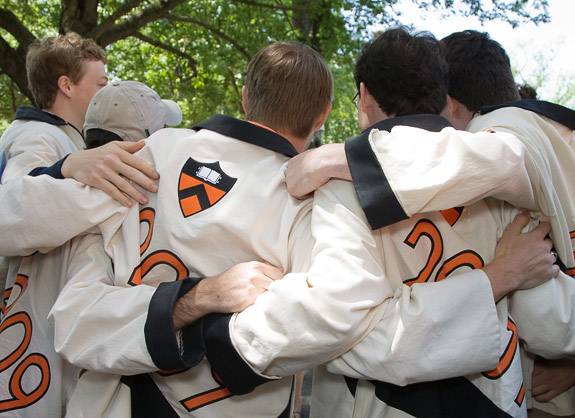 students wearing class jackets