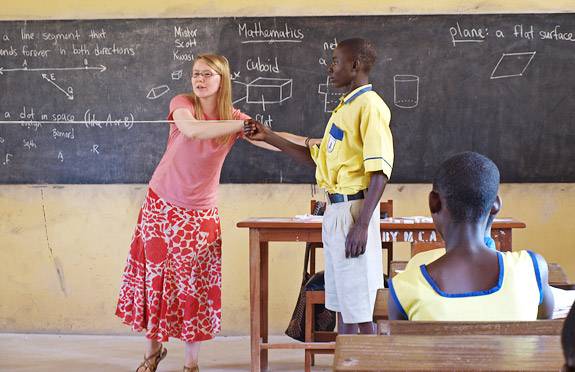 Jessica Haley teaching math