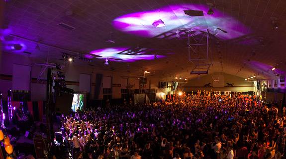 Orange + Black Ball crowd