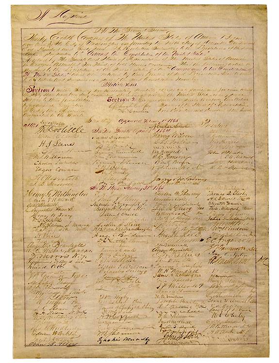 Am Hist Exhibit 13th Amendment