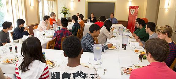 President Eisgruber Forbes dining