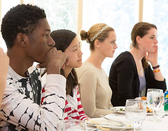 President Eisgruber Fobes students