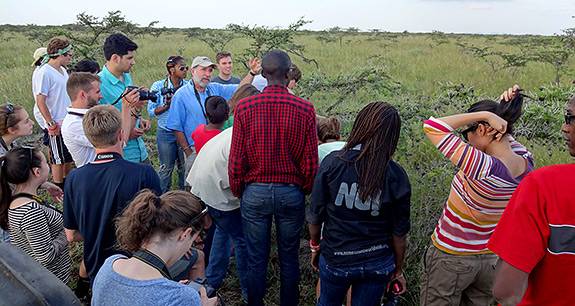 Kenya Global Seminar students with Rubinstein