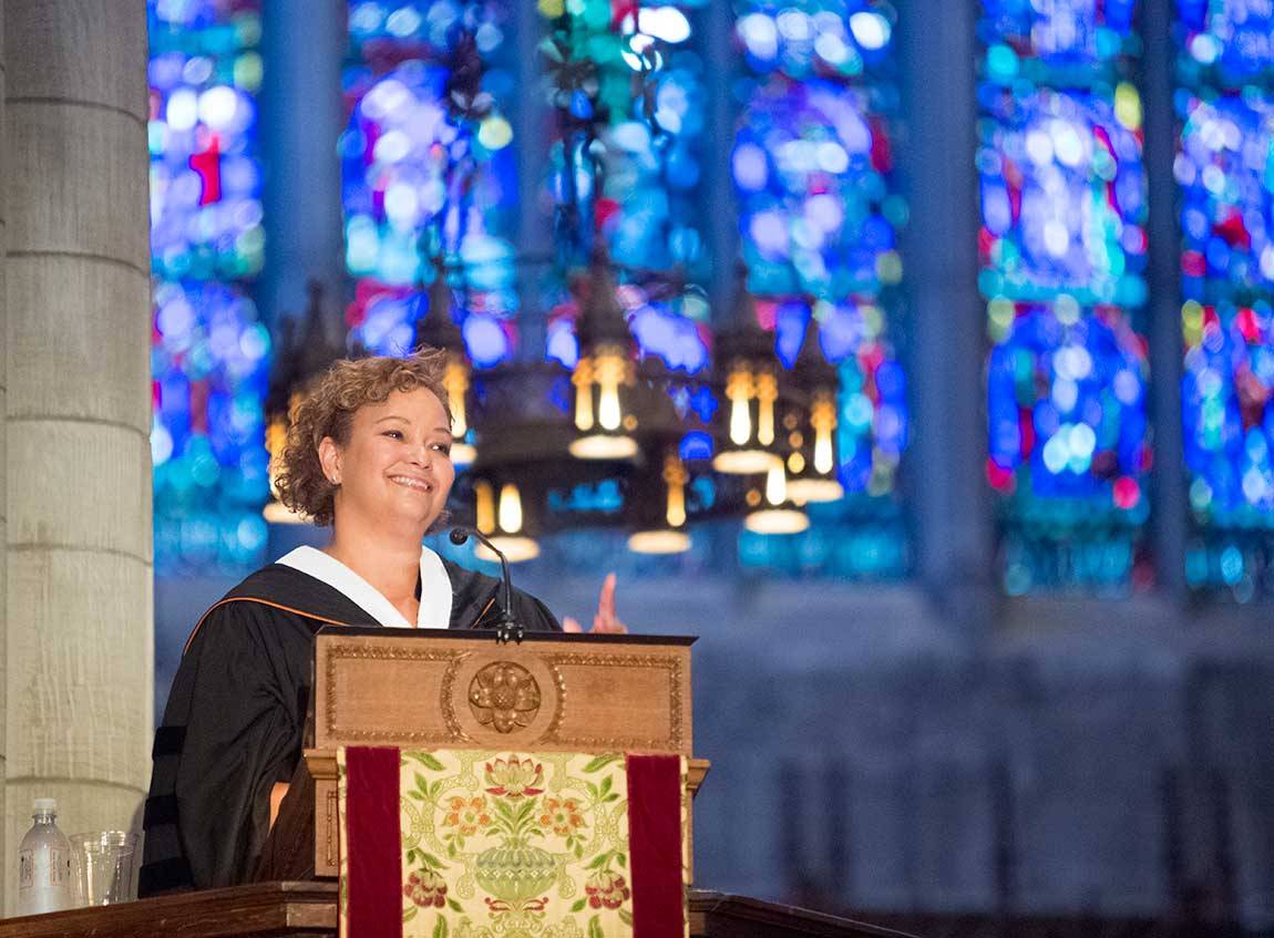 Baccalaureate 2015 Lisa Jackson at podium