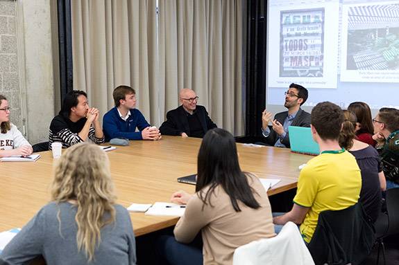 Urban Solutions classroom with Profs Carvalho and Gandelsonas