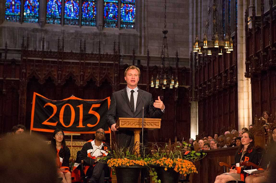 Class Day 2015 Christopher Nolan at podium