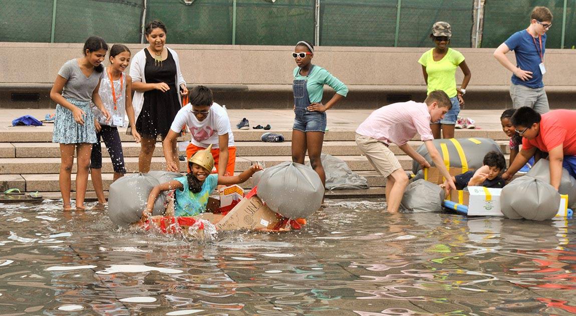 Community House STEAM Camp boat races