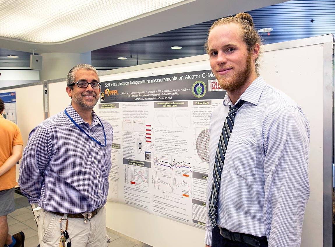 PPPL Physicist Luis Delgado-Aparicio and intern Jacob Maddox