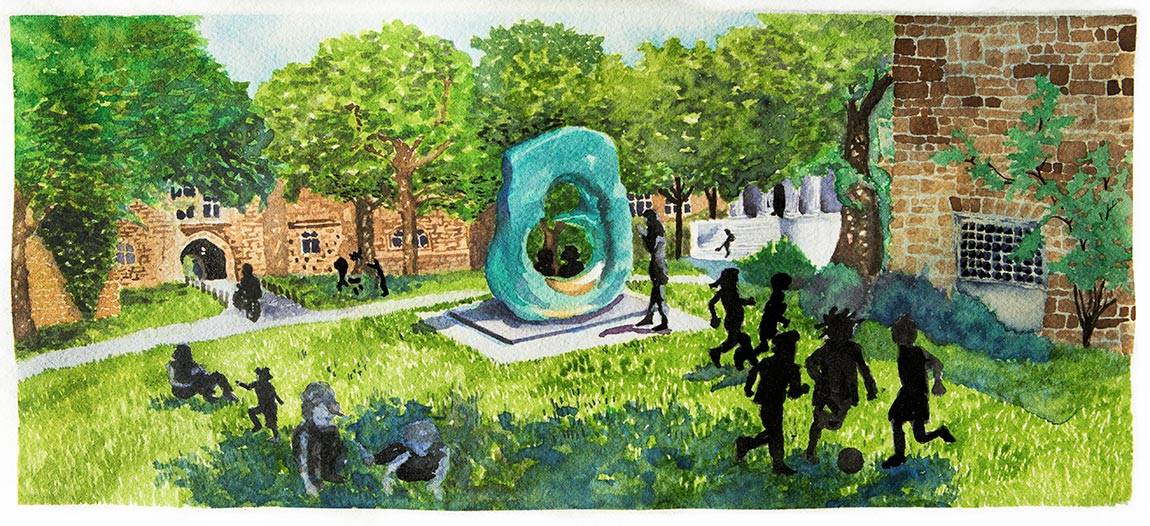 Youth Campus Matilda Luk painting of kids on campus