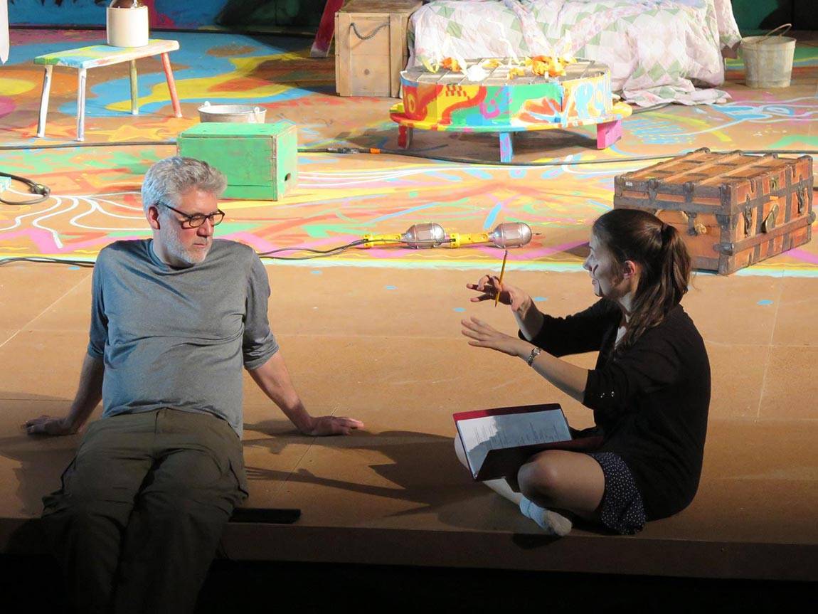 Timothy Vasen on stage with junior Cat Andre