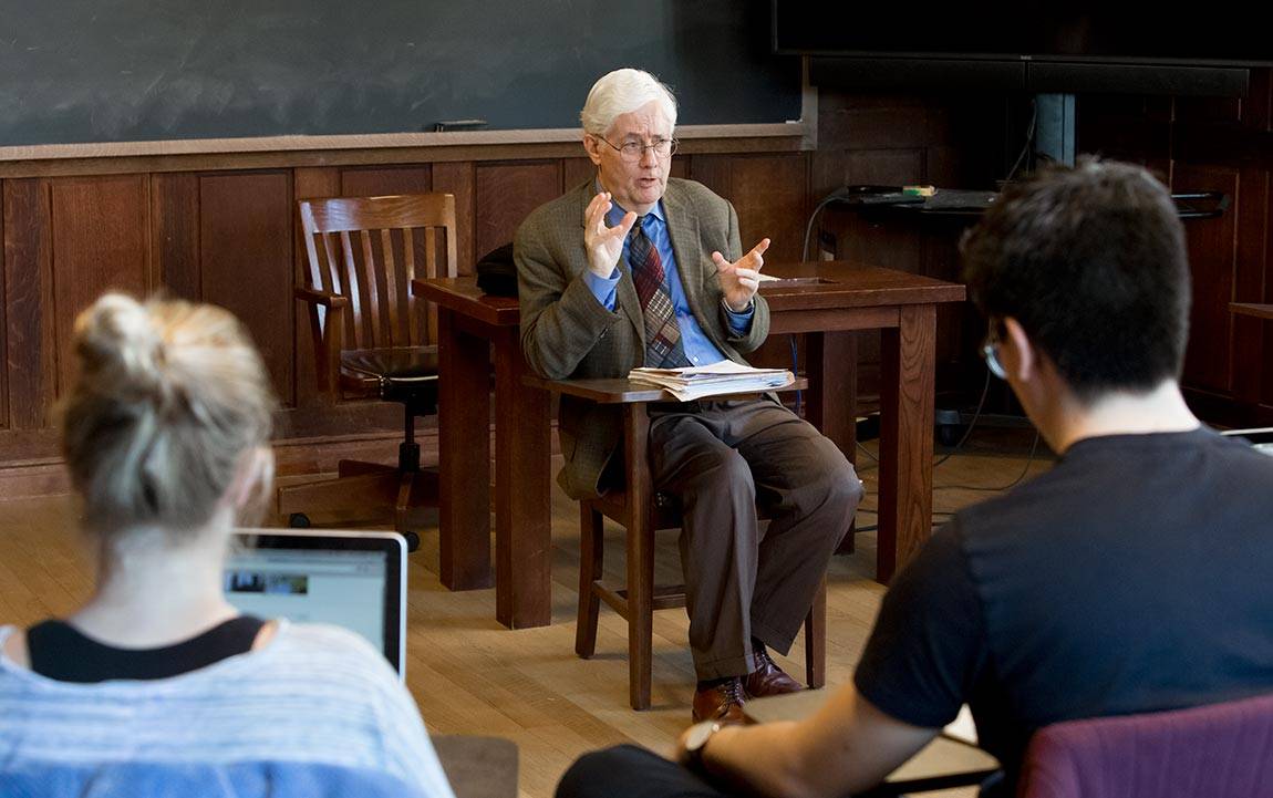 Christopher Achen in classroom