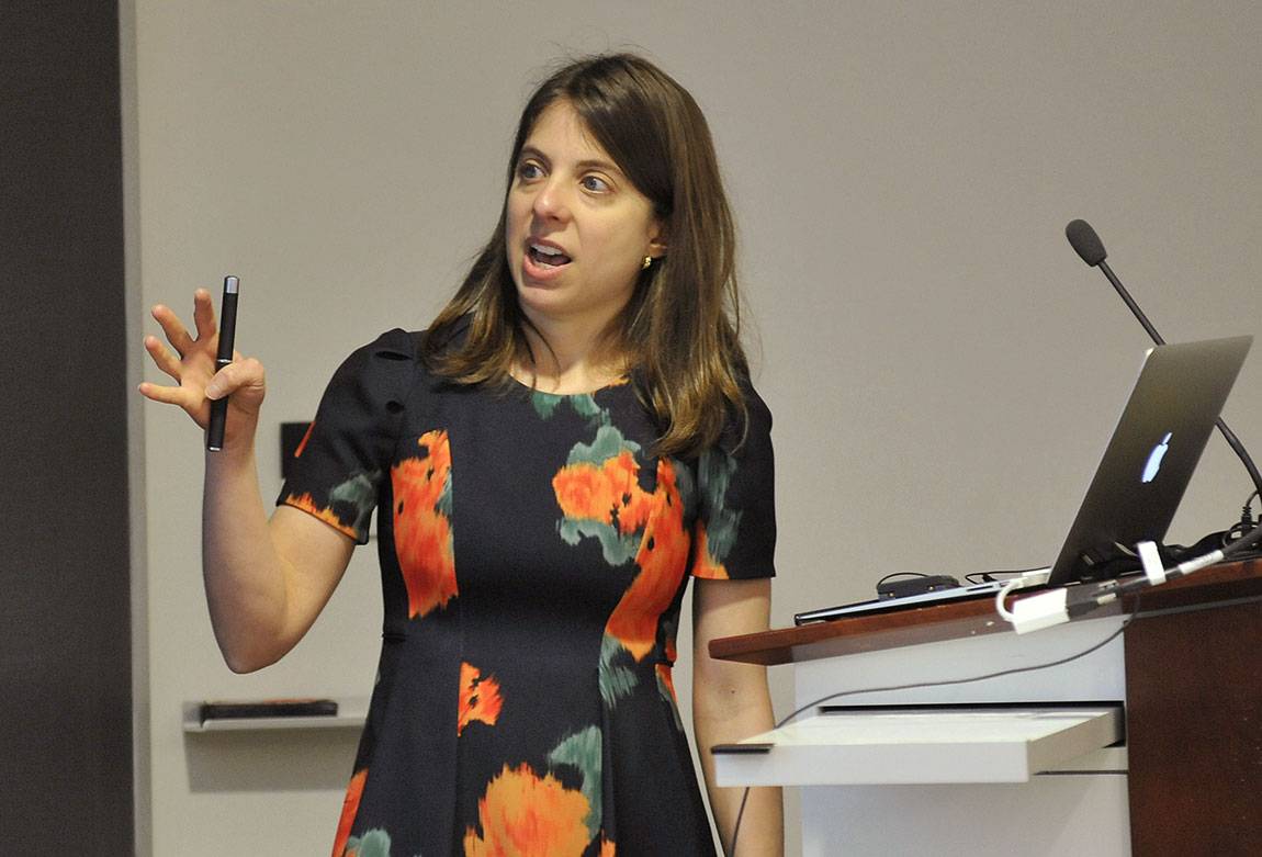 Mariangela Lisanti talks about her research on methods for detecting dark matter particles 