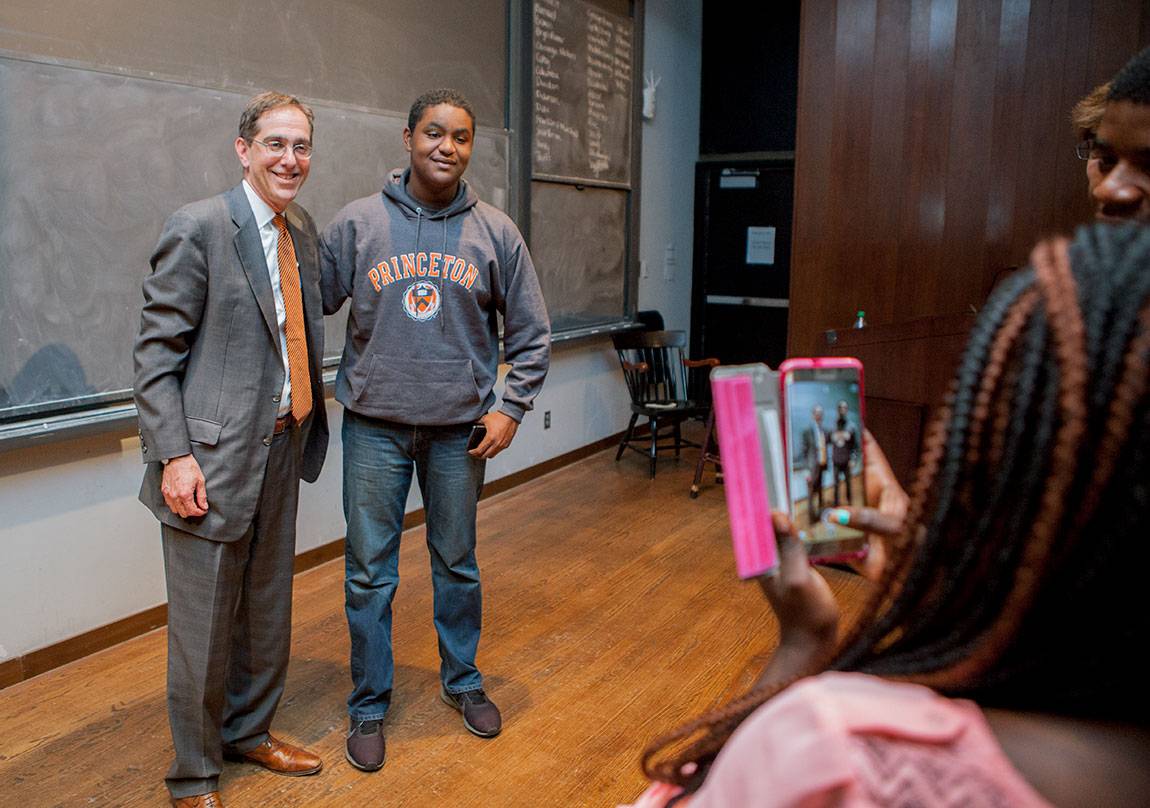 LEDA Summer at Princeton President Eisgruber and Ahmed Ahmed