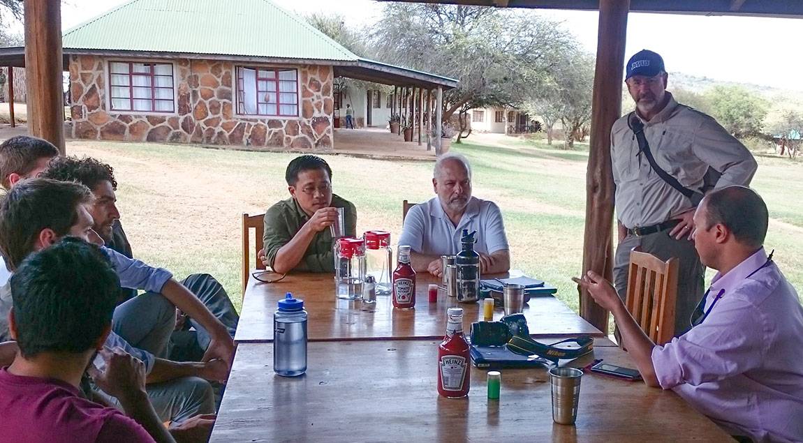 Provost Lee visits Mpala Research Center with Dino Martins, Pablo Debenedetti, Paul LaMarche