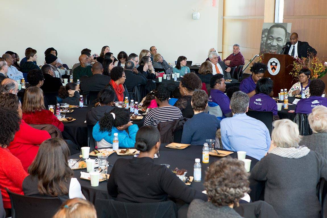 Crowd at MLK day celebration