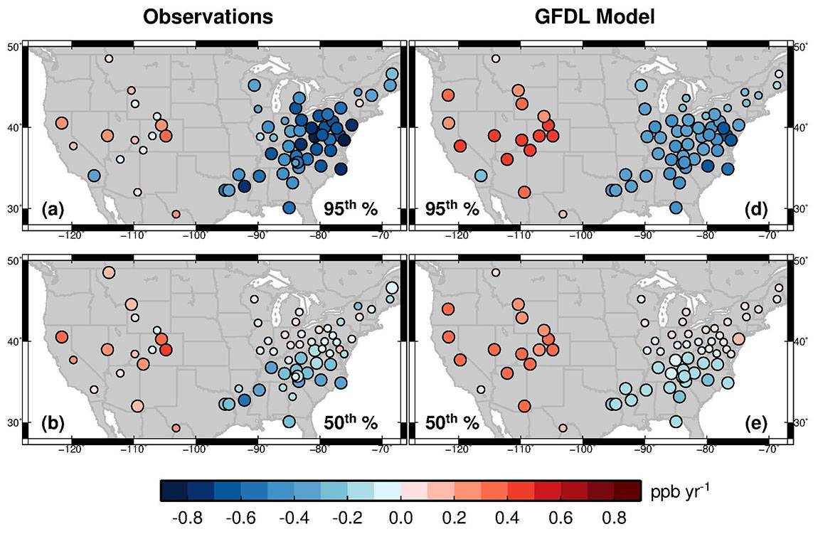Map of surface-level ozone
