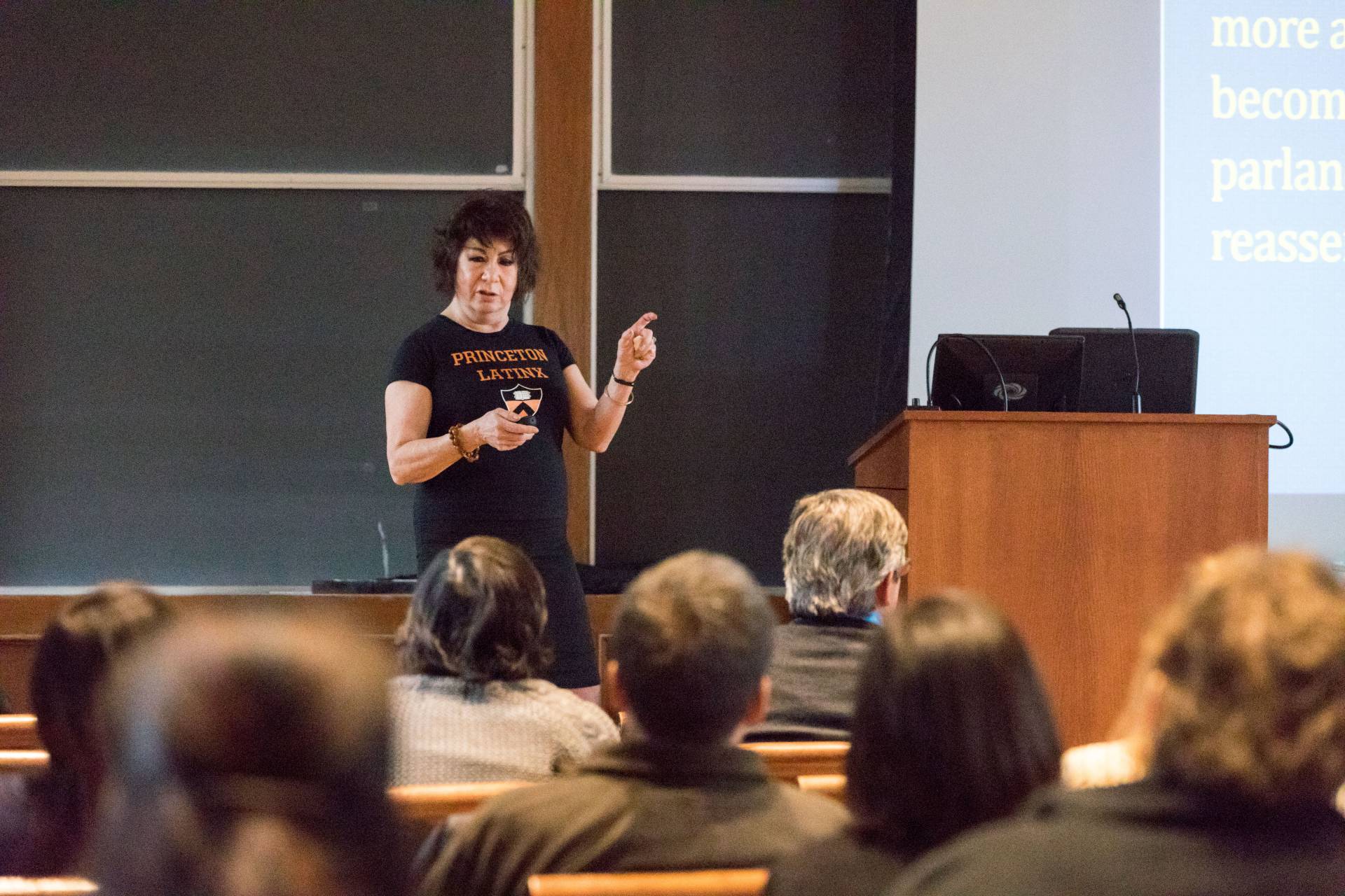 Adelante Tigres Conference: Patricia Fernández-Kelly giving Latino, Latina, Latinx presentation