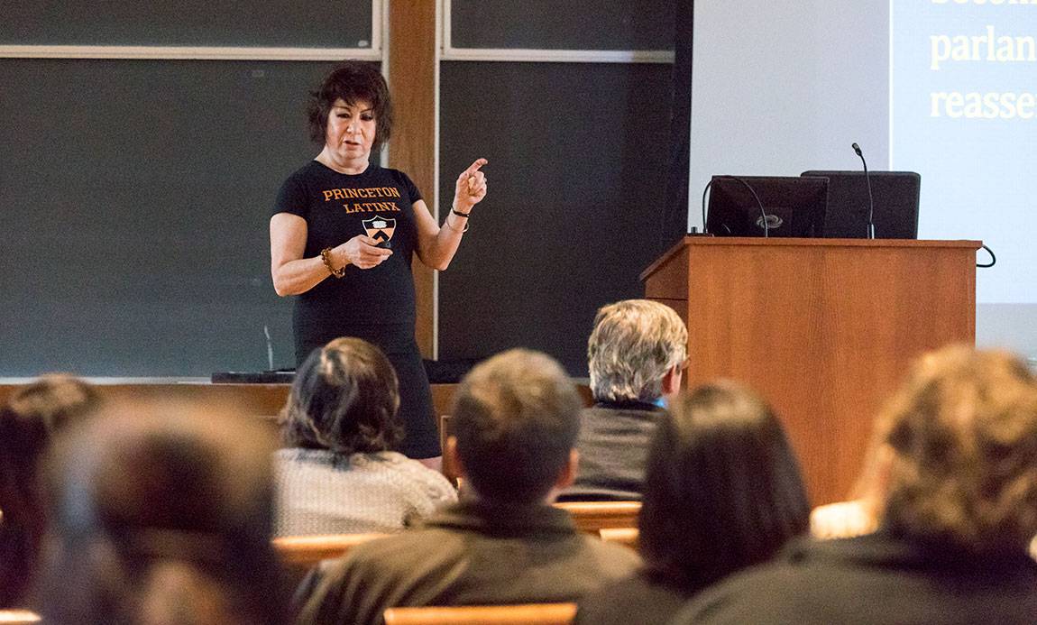 Adelante Tigres Conference: Patricia Fernández-Kelly giving Latino, Latina, Latinx presentation