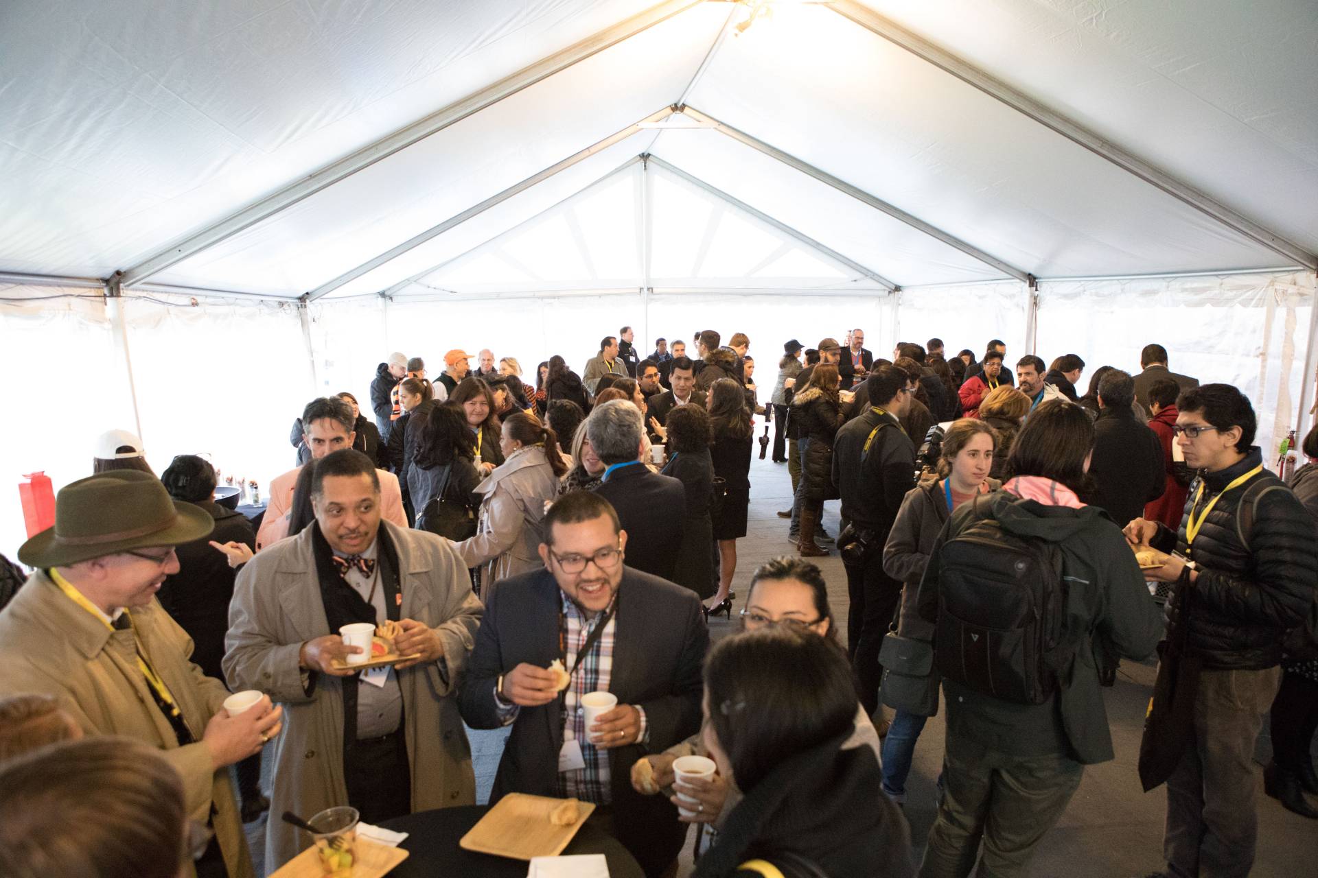 Adelante Tigres Conference: attendees at coffee break