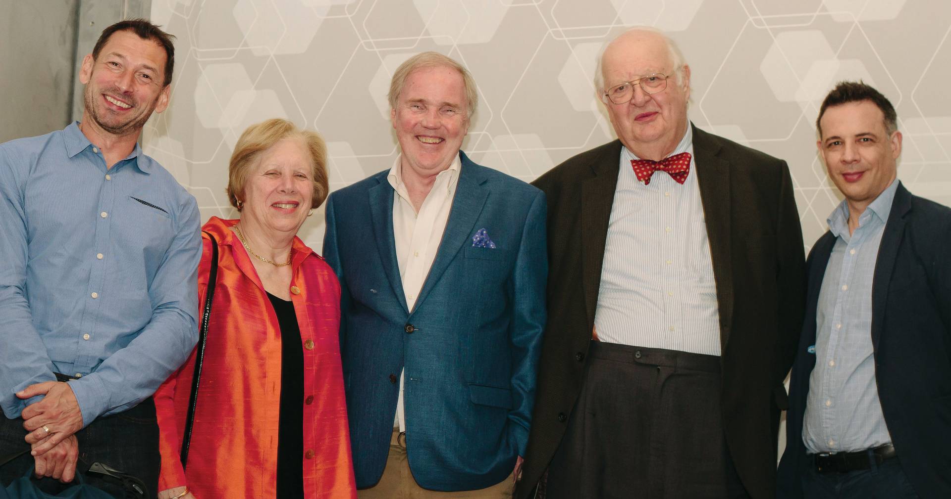 Alexander Todorov, professor of psychology; Nancy Malkiel, professor of history, emeritus; Sir Angus Deaton, the Dwight D. Eisenhower Professor of International Affairs, Emeritus; and Dalton Conley, the Henry Putnam University Professor in Sociology. At the center is Peter Dougherty, director of Princeton University Press