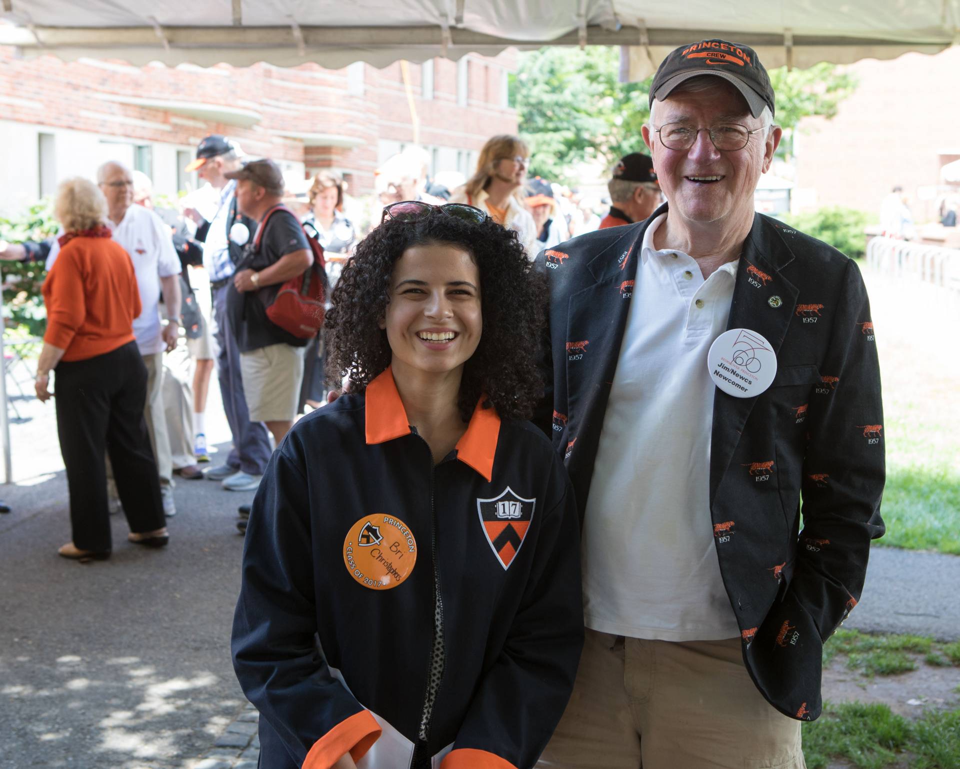Bri Christophers from class of 2017 with Jim Newcomer from class of 1957