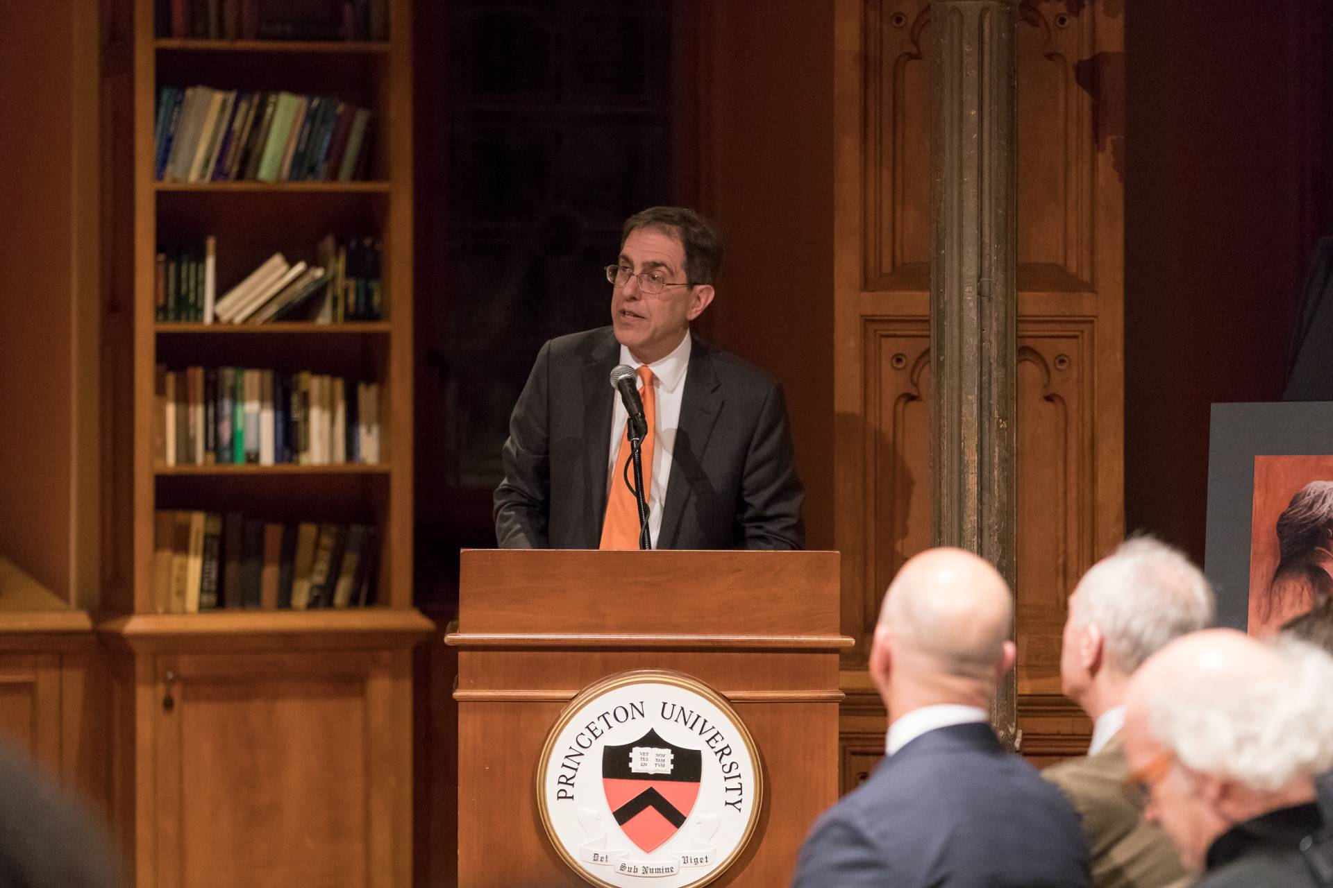 Christopher L. Eisgruber speaking at Morrison Hall dedication