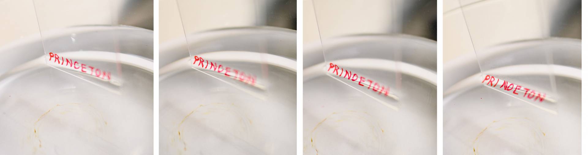 permanent ink slipping off the slides