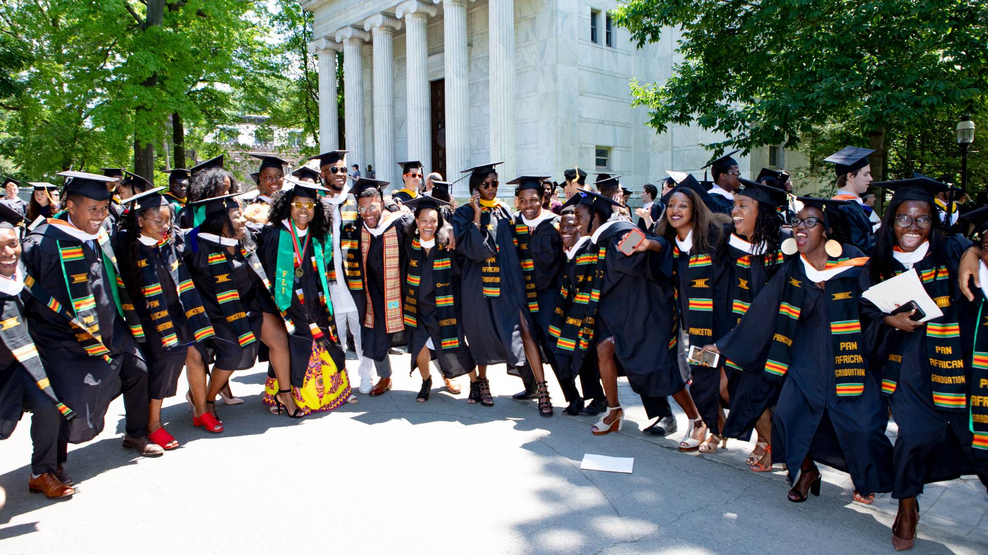 Students dancing after the Commencement ceremony