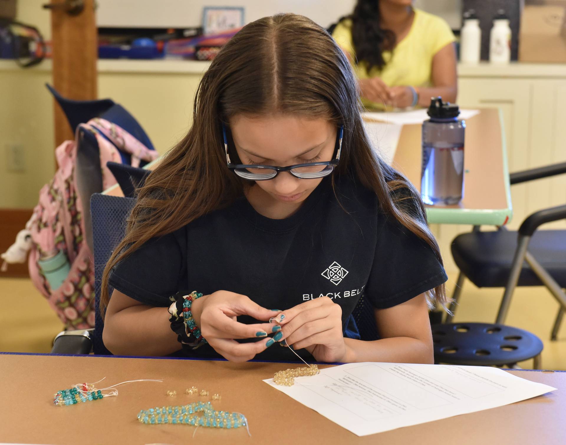 STEAM Camp DNA bracelet activity