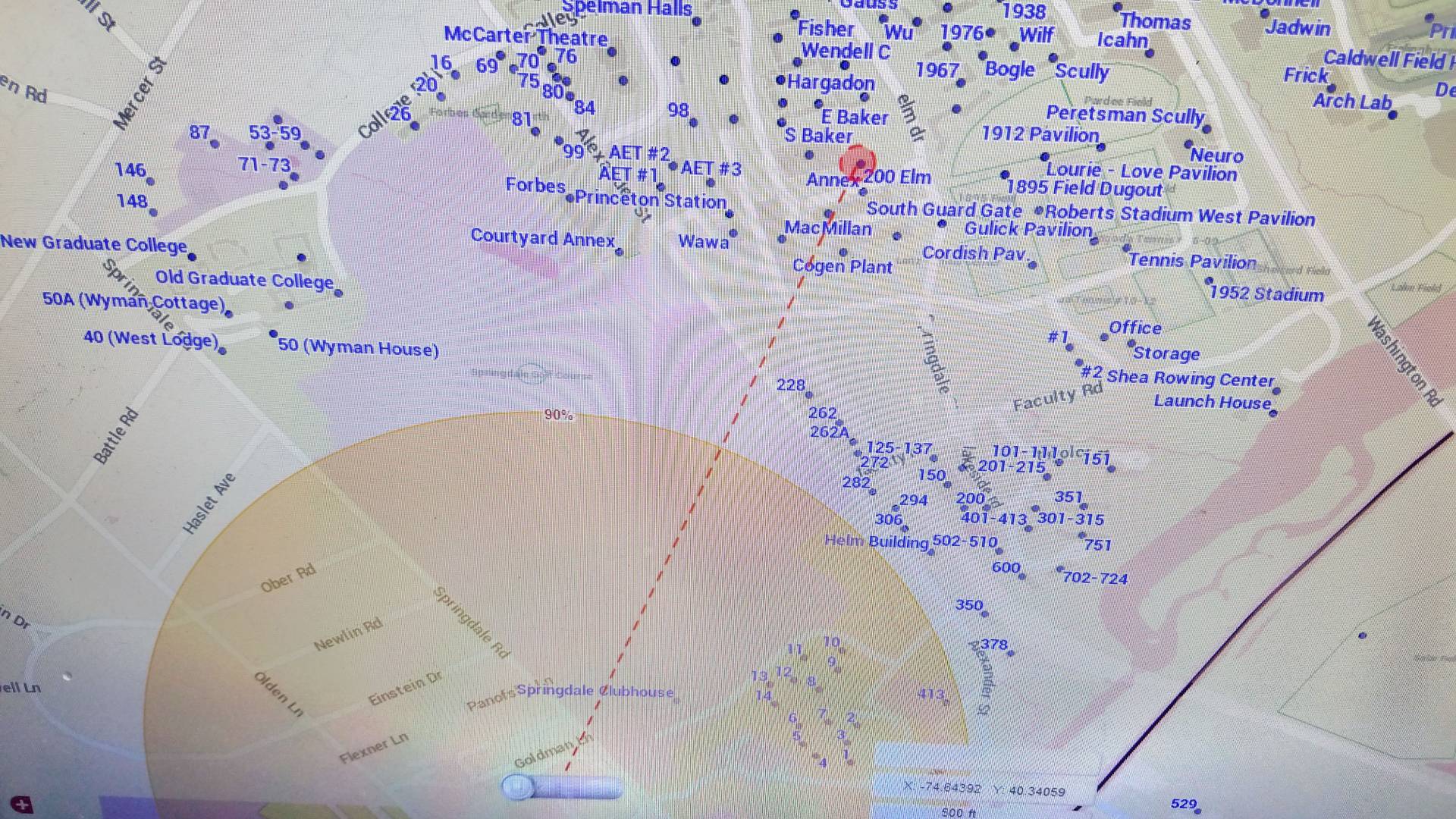 Image of screen showing RapidSOS system test