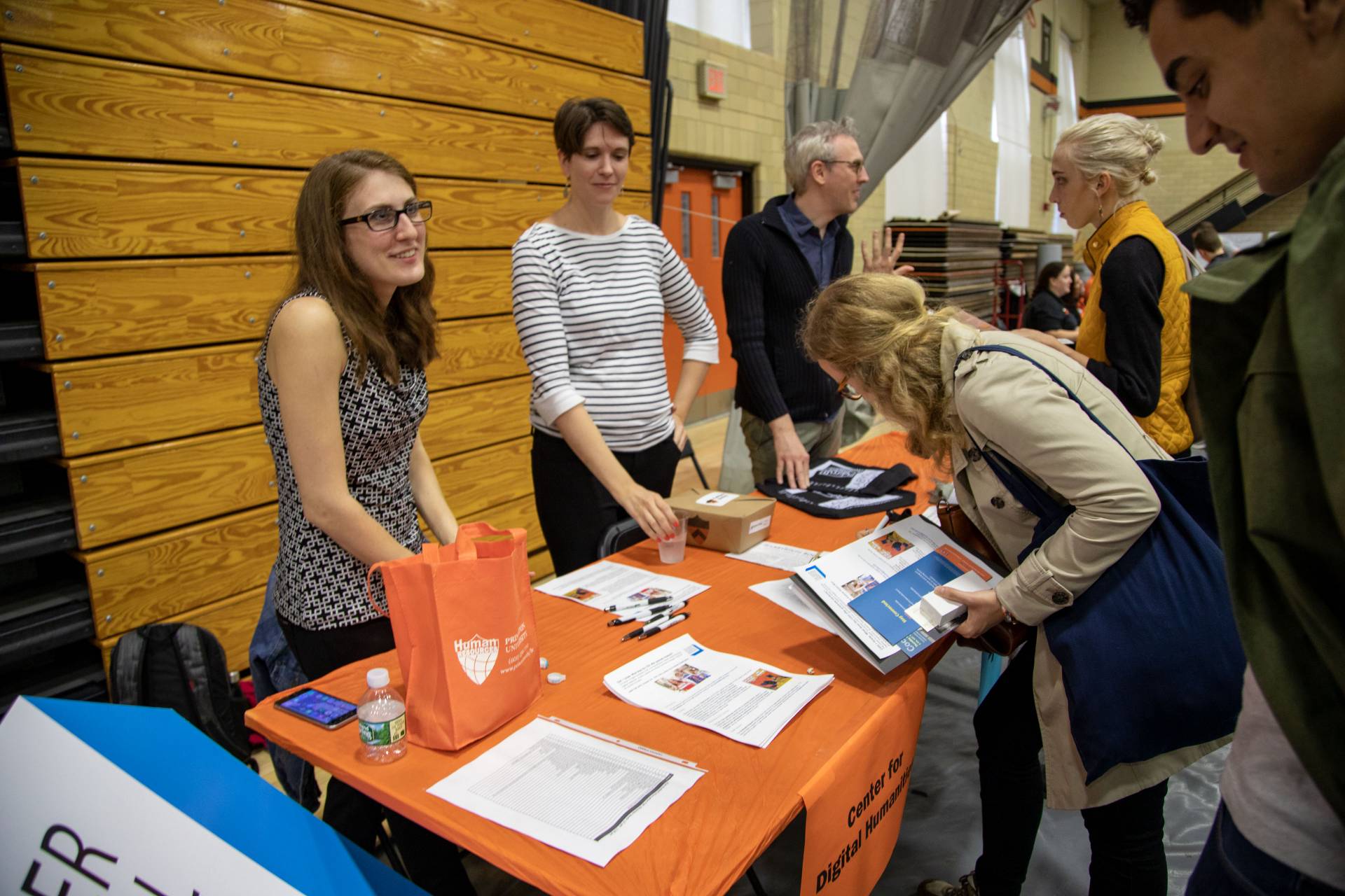 Graduate students at resource fair