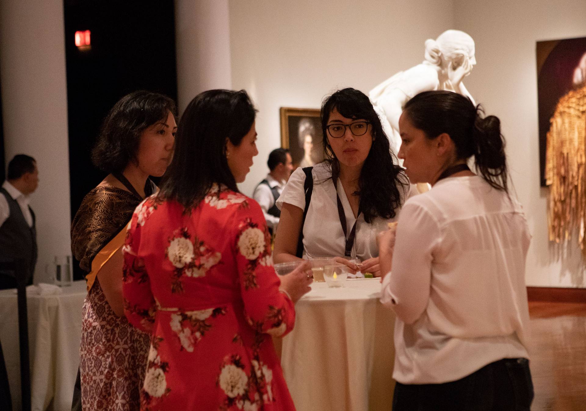 She Roars attendees at reception in Princeton Art Museum