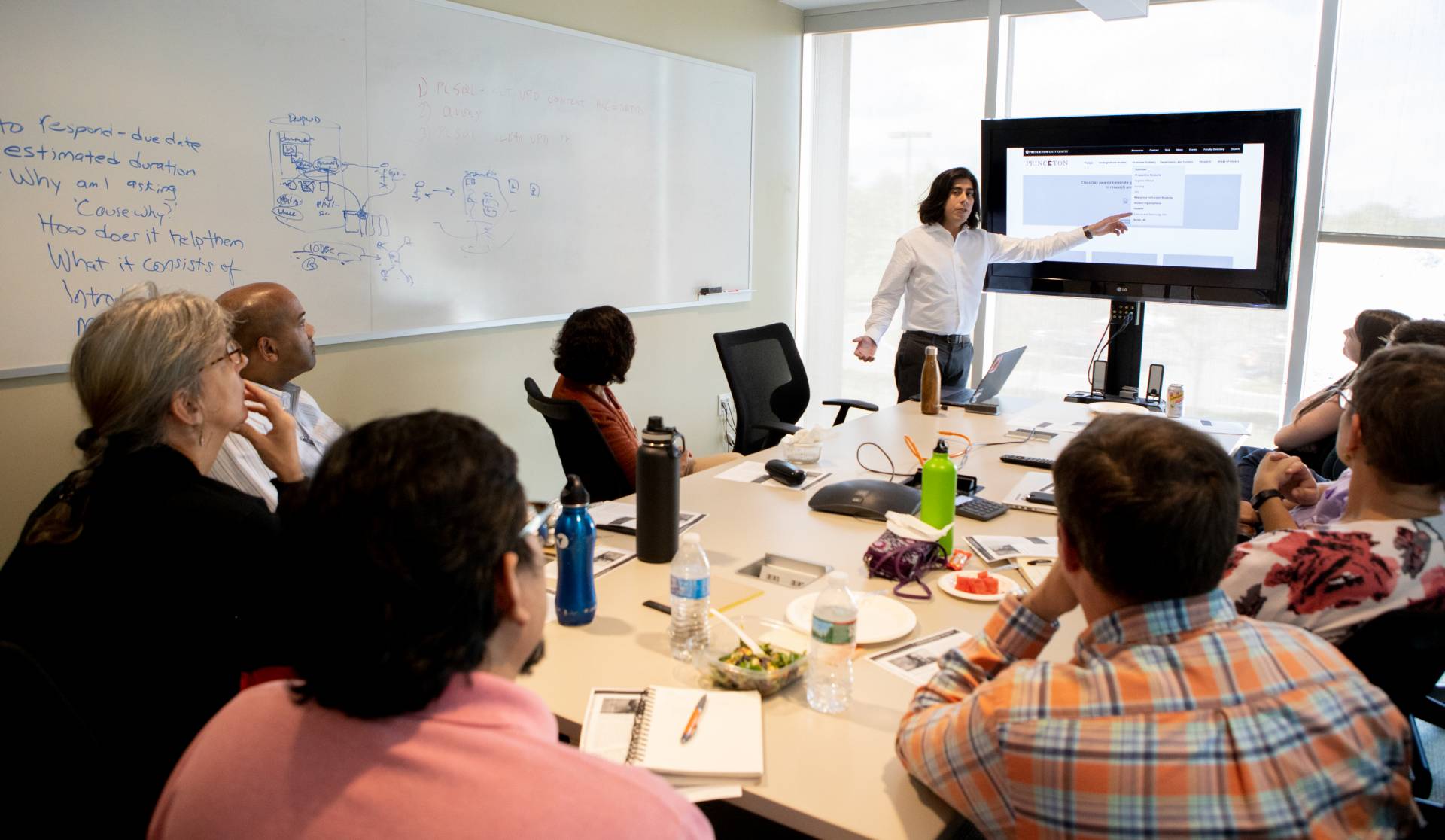 Josh Cartagena speaking to Princeton employees