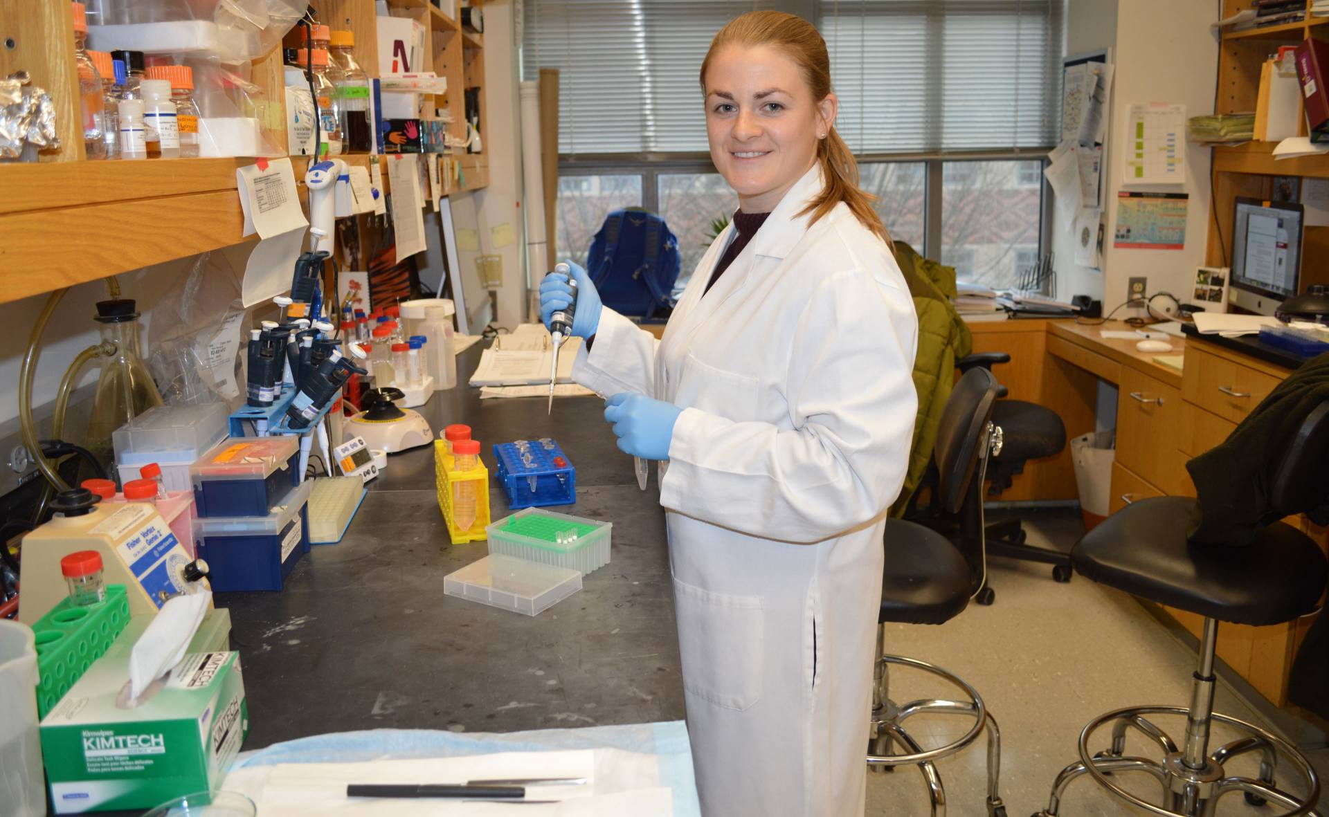 Margaret MacGibeny in lab