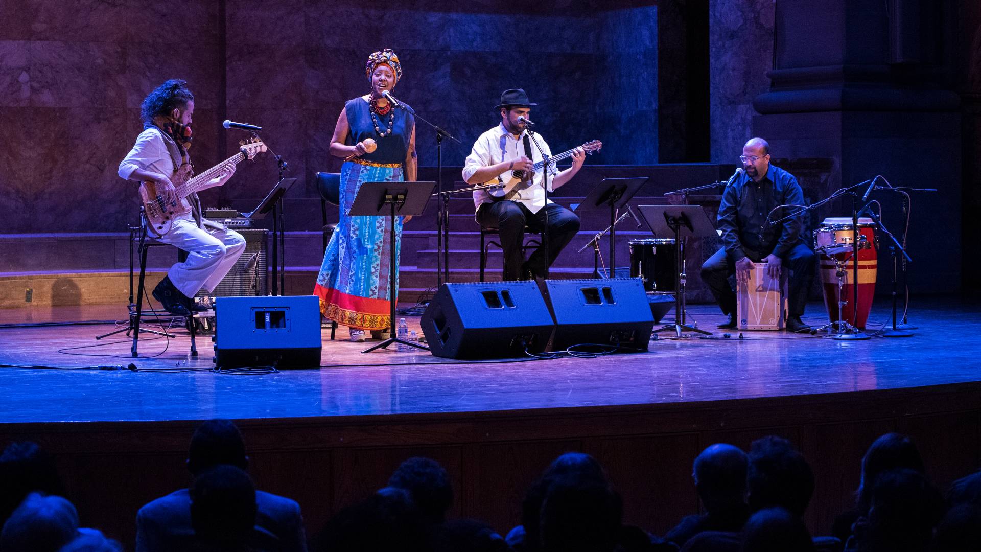 Venezuelan band performing on stage
