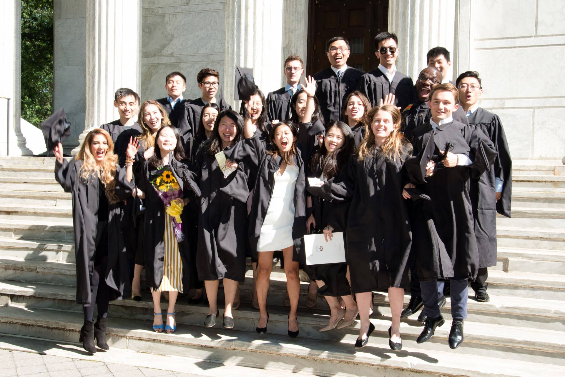 Students jumping for a photograph together
