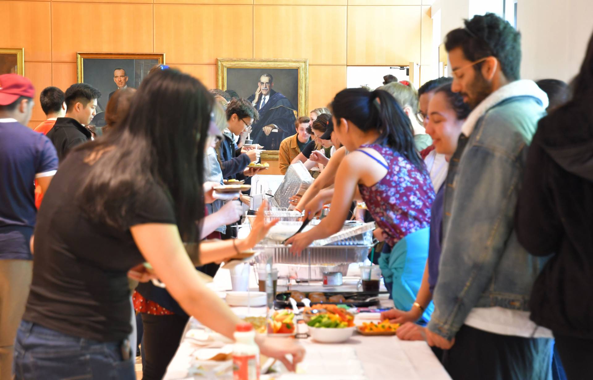 Students presenting food