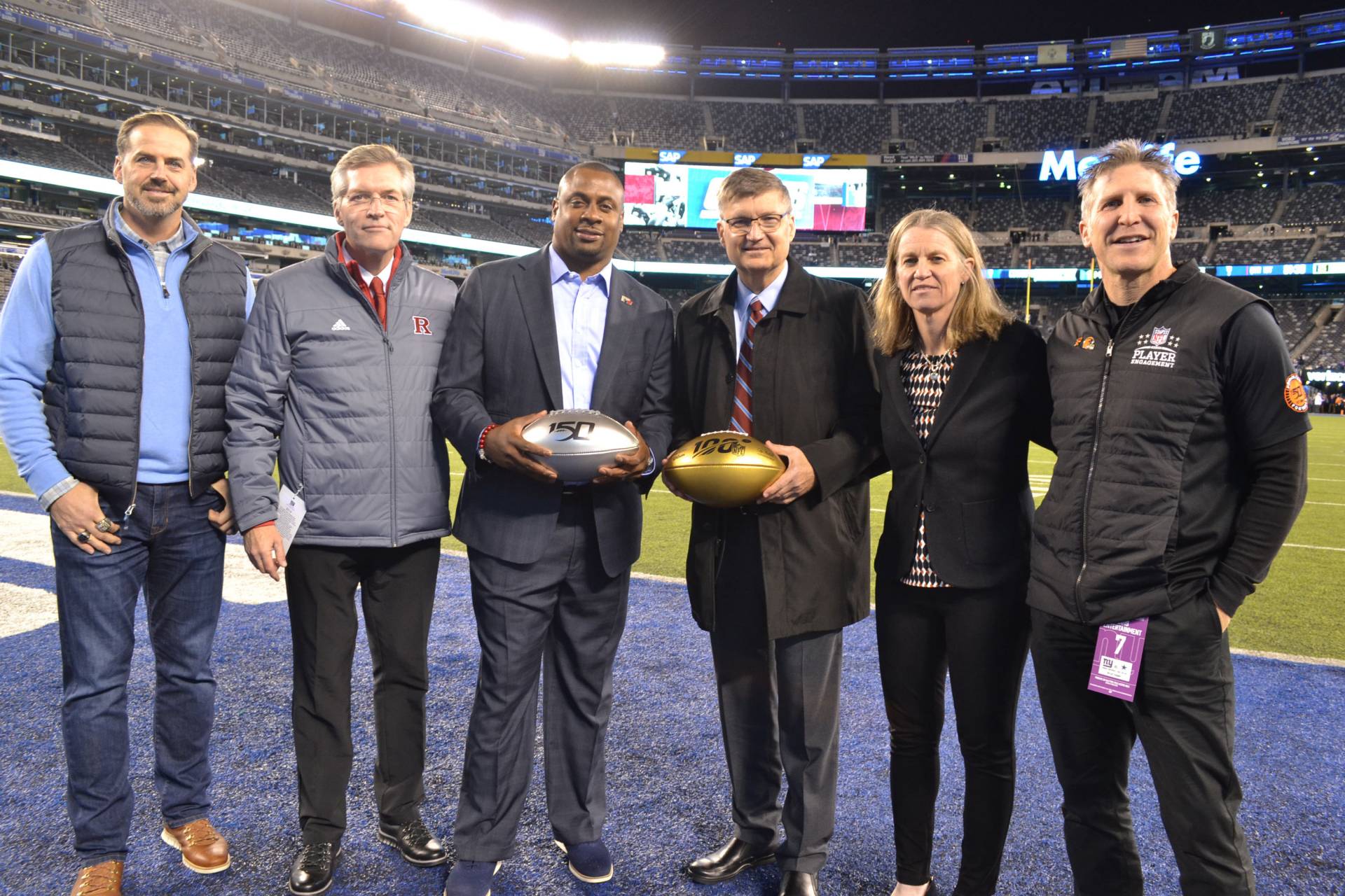 Mollie Marcoux Samaan at a 150th anniversary celebration of college football