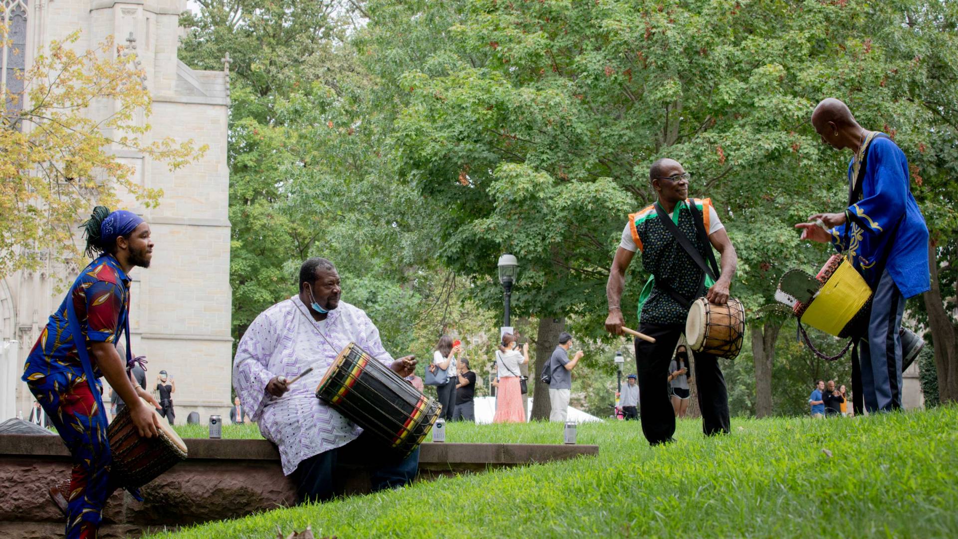 Drummers on the quad