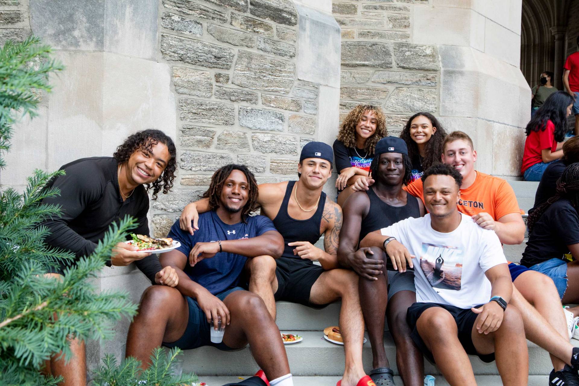Students on the steps of Blair Arch