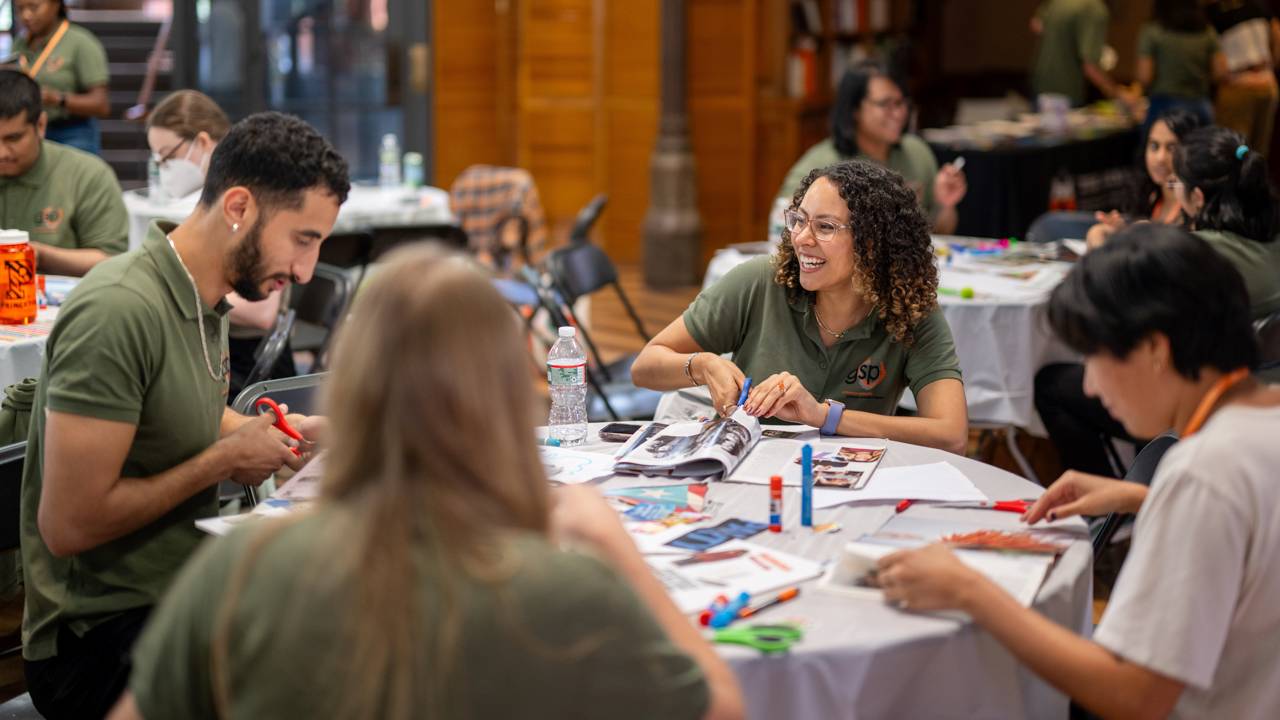 People at a Graduate Scholars Program workshop.