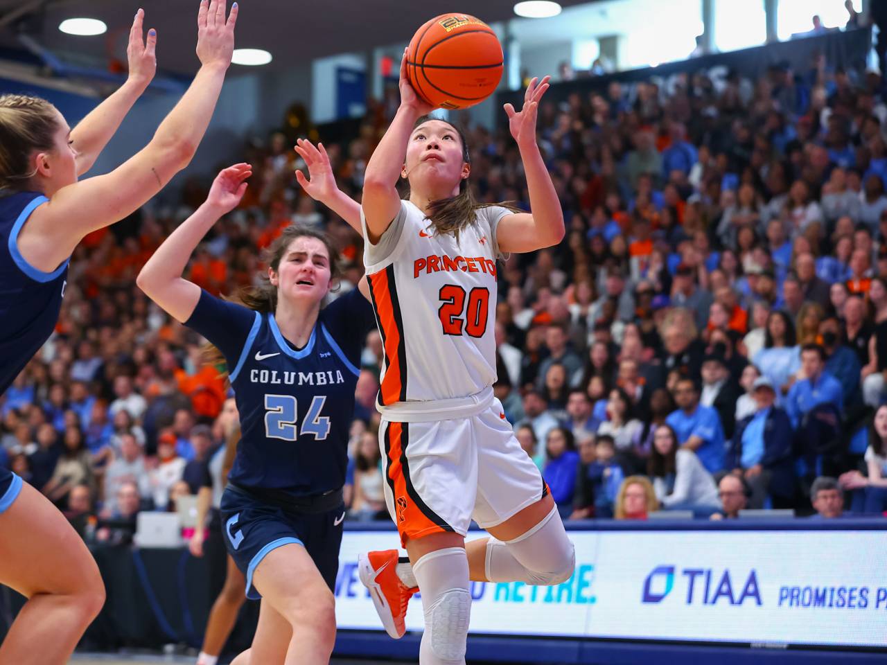Princeton's Kaitlyn Chen goes up for a layup.