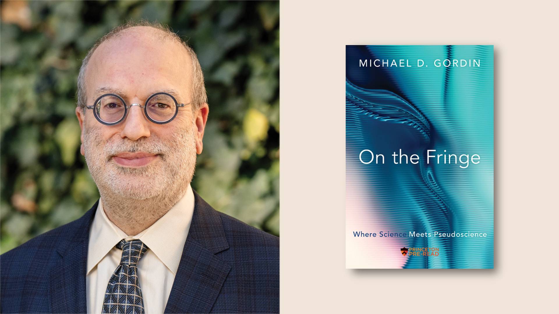 Professor Gordin and the cover of his book