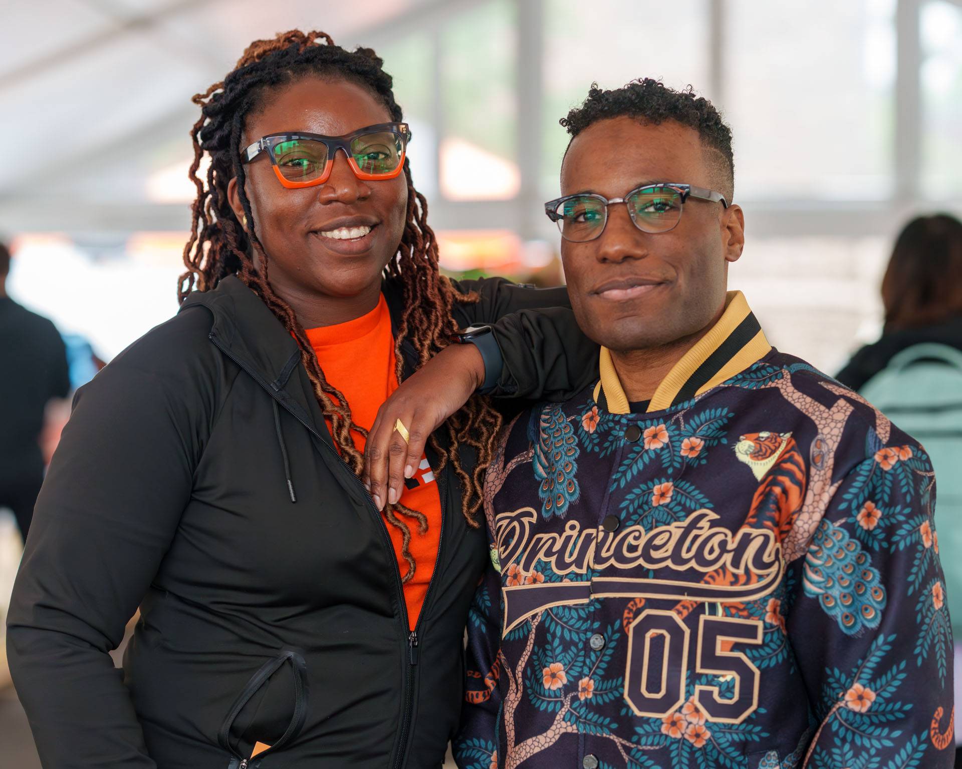 Class of 2005 alumni wearing orange and black