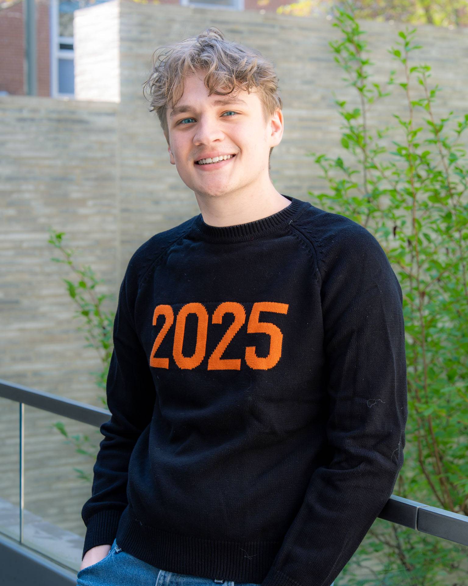 Thomas Verrill in his Class of 2025 sweater.