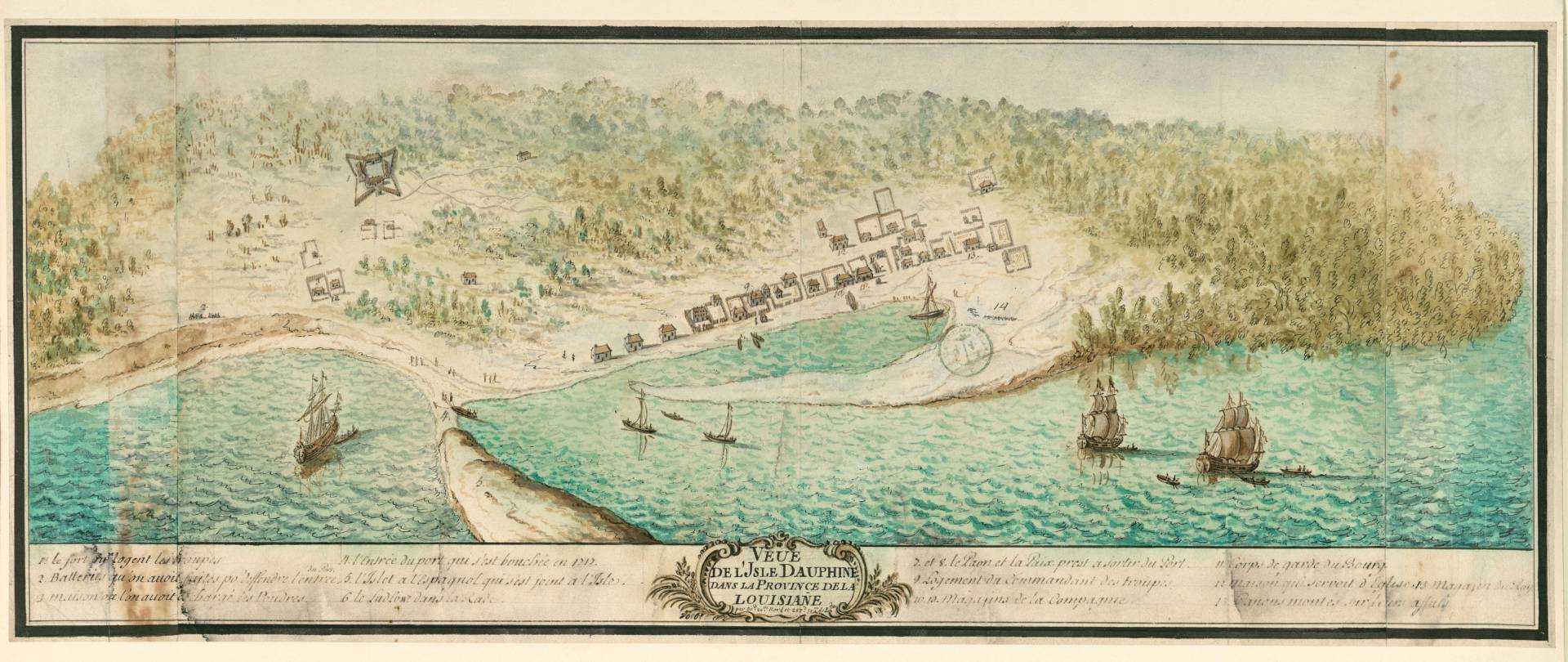 An early colonial map of Louisiana
